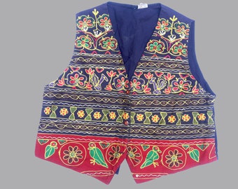 vintage kuchi Banjara jackets Multi color hand embroidered, Indian Antique banjara Ethnic Handmade Jacket Vintage hand Embroidery Work