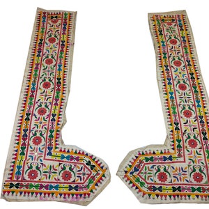 2er-Set Vintage Kutch Tribal Indianer Tapisserie 61 cm x 26 cm, ethnischer Banjara Wandbehang, rustikales Dekor Tapisserie Wandbehang, Vintage Embroide