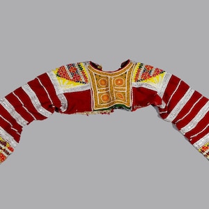 vintage kuchi banjara Afghan Banjara Hand Embroidered Choli, Dress yoke, patch,tribal ethnic kuchi belly dance embroidery old dress choli