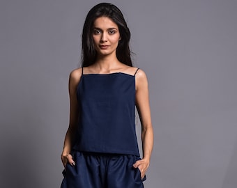 Linen Camisole, Linen Cami Top, Sleeveless linen top, Linen sleeveless top, linen tank top, linen crop top, Natural linen top