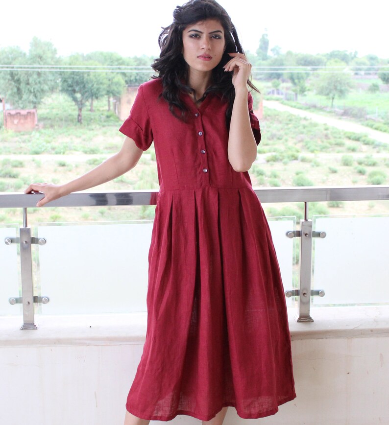 Linen Dress for Women Loose Linen Dress Plus Size Clothing Etsy