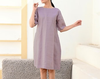 Linen Tunic Dress, Midi Length Linen Dress, Plus Size Clothing, Loose Linen Dress, Linen tunic, Oversized Tunic