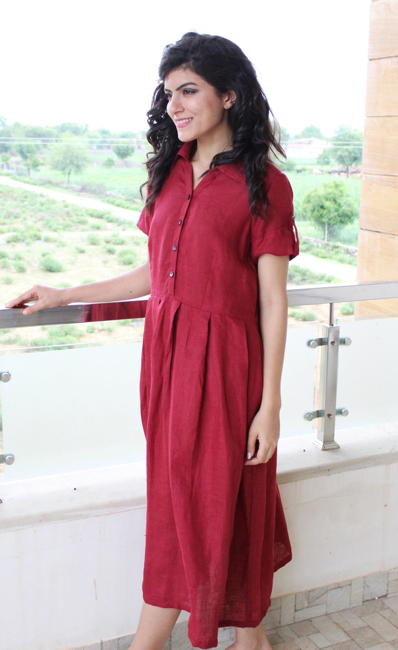 Linen Dress for Women Loose Linen Dress Plus Size Clothing Etsy