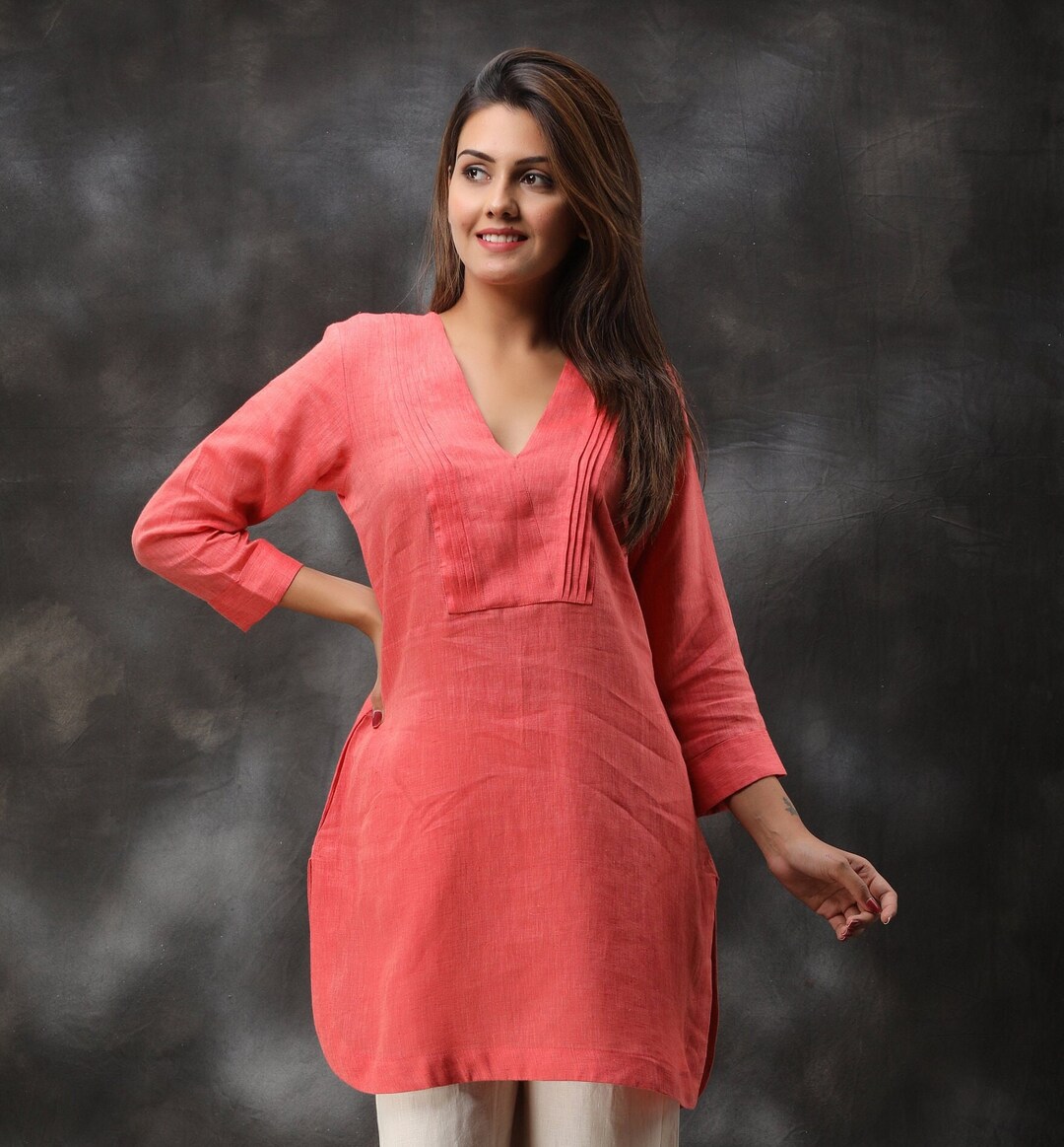 Linen Tunic, Linen Dress, Gift for Her, Petite Linen Dress, Sustainable