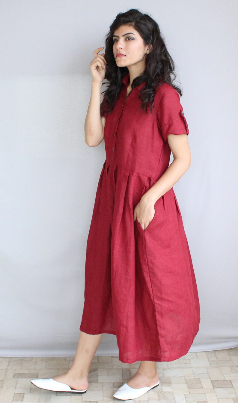 Linen Dress for Women Loose Linen Dress Plus Size Clothing Etsy