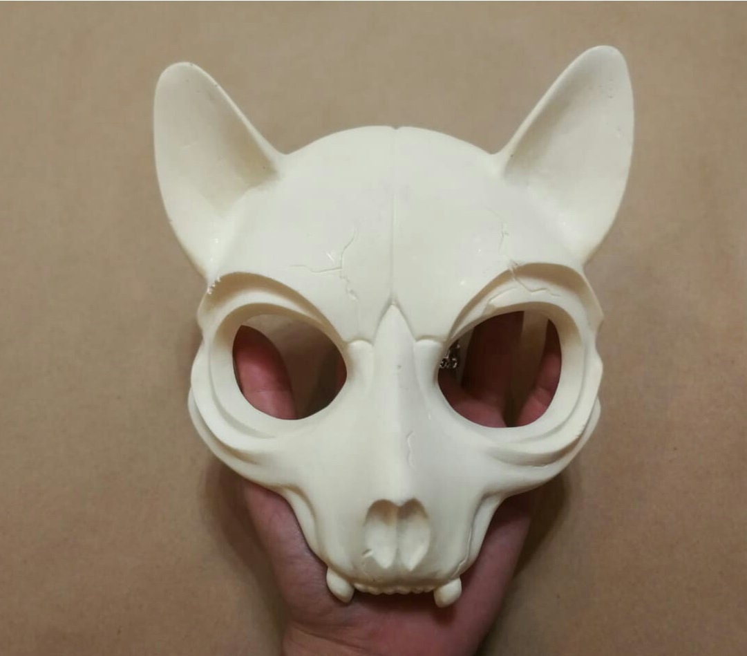 Mask cat skull Etsy