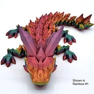 Crystal Dragon Baby 11 1/2" Long - Wide Variety of Colors Desk Toy Fidget Toy USA Made Toy