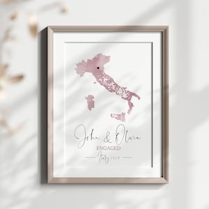 Impression de carte de fiançailles, où nous nous sommes rencontrés/nous nous sommes fiancés/ nous sommes mariés Impression de carte personnalisée, cadeau d'anniversaire de mariage, cadeau de mariage personnalisé