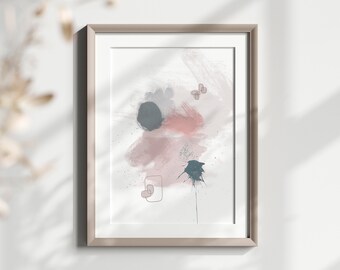 Modern Abstract Print, Pastel Colours Abstract Wall Art, Abstract Art Print, Modern Wall Art, Minimalist Art Print, Modern Home Decor