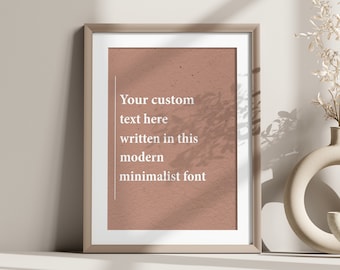 Individuelles Zitat Druck, Zitat Wandkunst, personalisierter Text Druck, benutzerdefinierter Songtext oder Gedicht Druck, Housewarminggeschenk, individuelles Geschenk für sie oder ihn