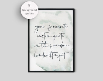 Benutzerdefiniertes Zitat Druck, benutzerdefinierte Schilder, benutzerdefinierte Wandkunst, Drucke Wandkunst, benutzerdefinierter Textdruck, benutzerdefinierte Gedicht oder Liedtexte Drucke, personalisiertes Geschenk