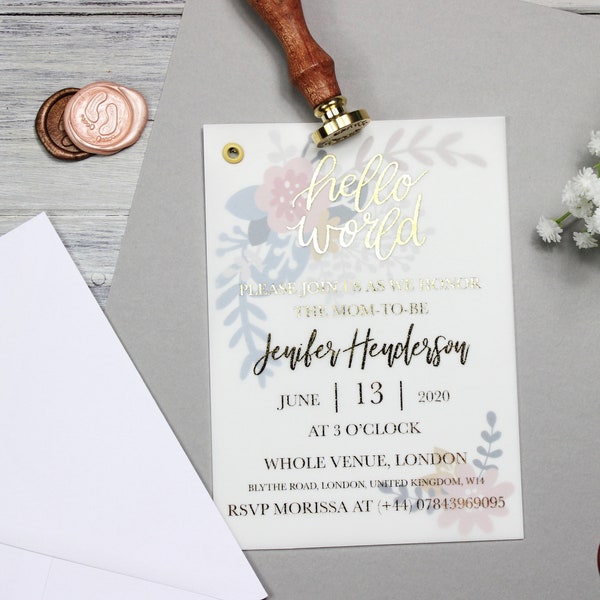 Vellum Invitations Etsy