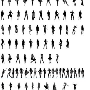 silhouette lady woman women ladies body SVG png jpeg file download