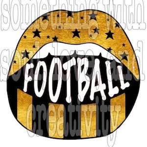PNG svg Football Stars and Stripes Mouth design download Gold and black