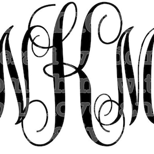 monogramma iniziale personalizzato svg png jpeg