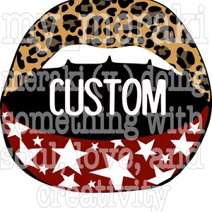 TÚ eliges los colores, palabra, fuente Leopard Stars deportes personalizados fútbol baloncesto equipo de béisbol labios personalizados PNG svg