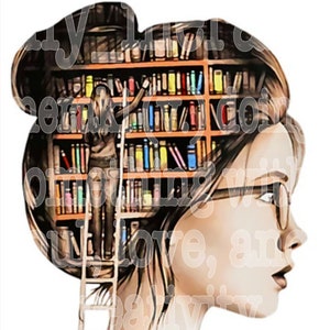 just a girl who loves books no background or flowers