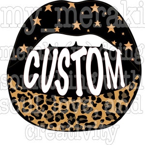 CUSTOM Leopard mouth Team basketball baseball football lips file design PNG
