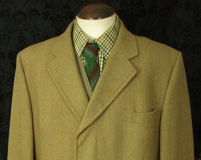 Classic Superb Mens Bladen Tweed Country Coat Overcoat in a Size 40 inch Medium