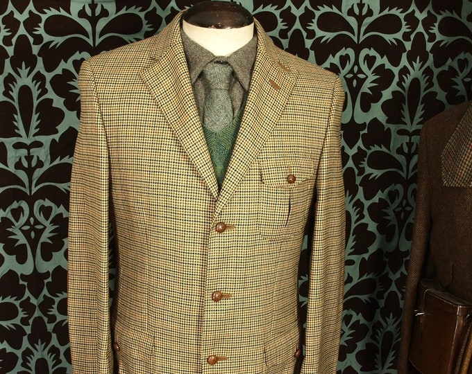 Summer Weight Cloth Tailored Mens Daks Silk and Wool Tweed  Jacket  size 40 inch Medium RRP 649 Action Vented