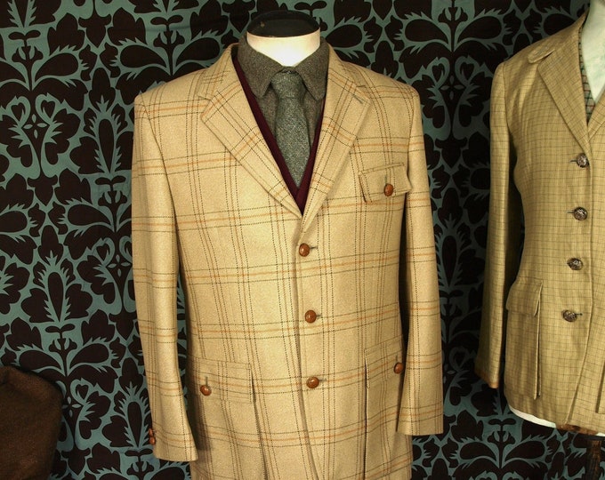 Mens Bladen Essex Supasax Norfolk Tweed Jacket in a Size 40 inch Medium RRP 599 interesting Light cloth colourway good for summer