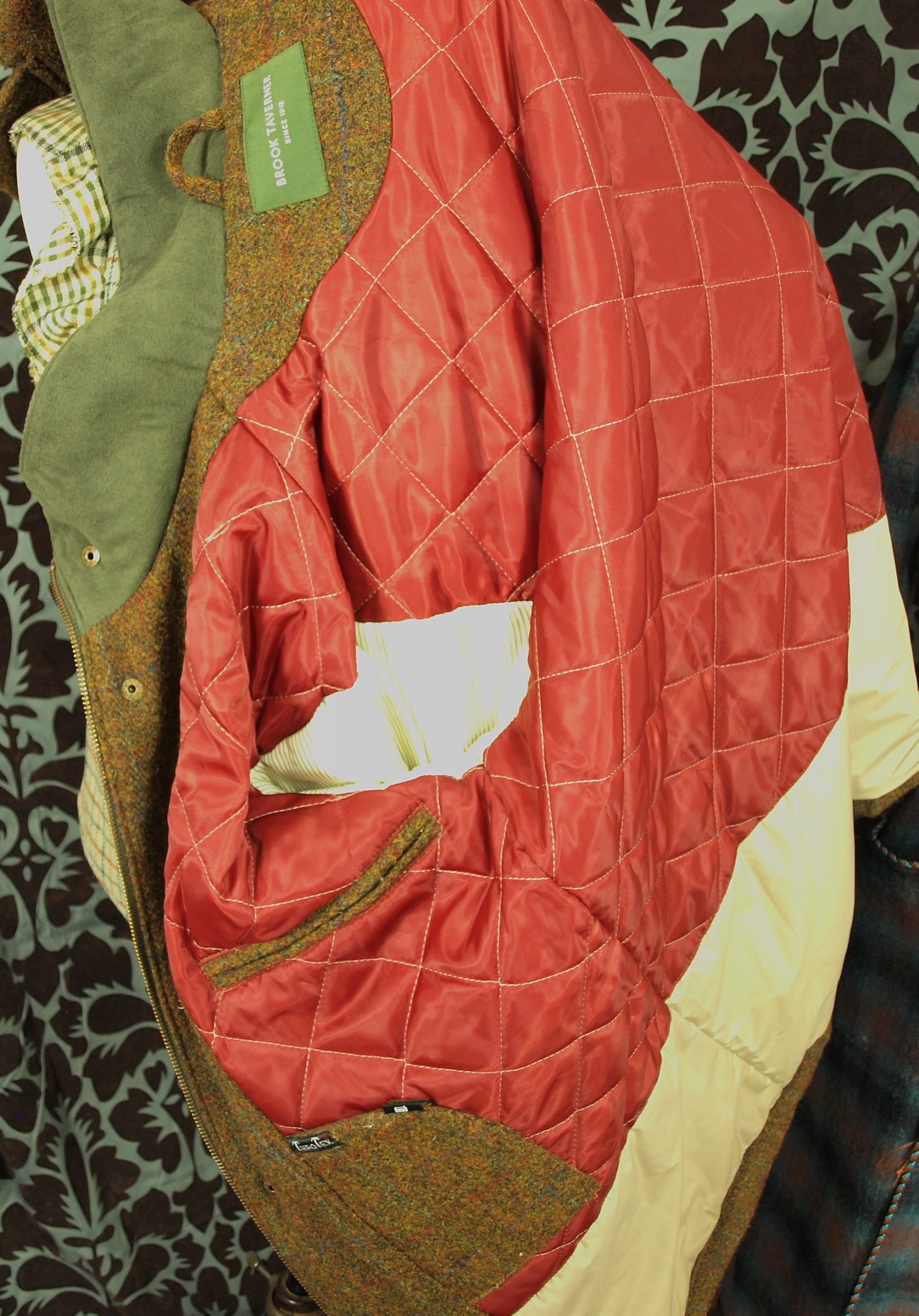 Sold.... featured Brook Taverner Harris Tweed Expensive Country Coat in a size 42 inch Large