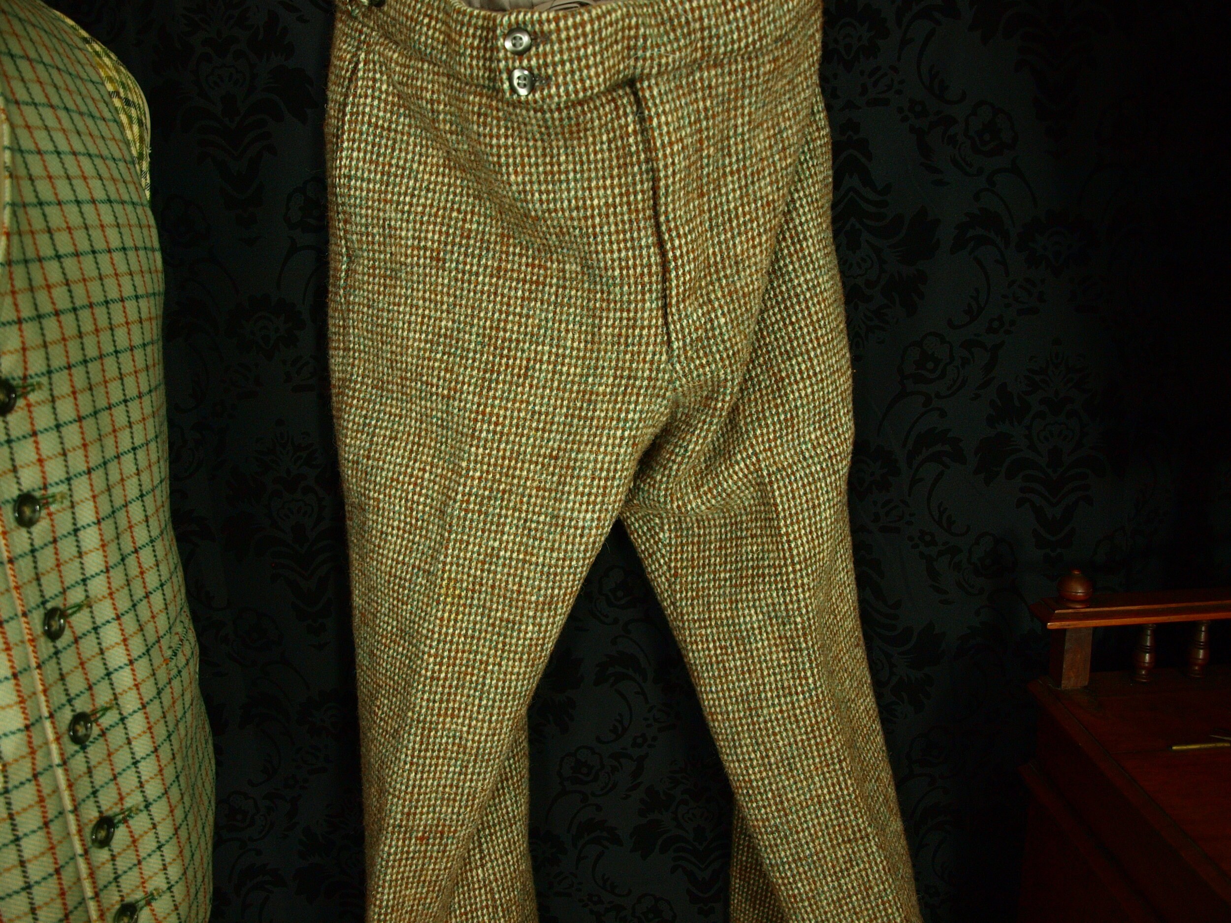 Rare Mens Harris Tweed Vintage Trousers 34w 28L