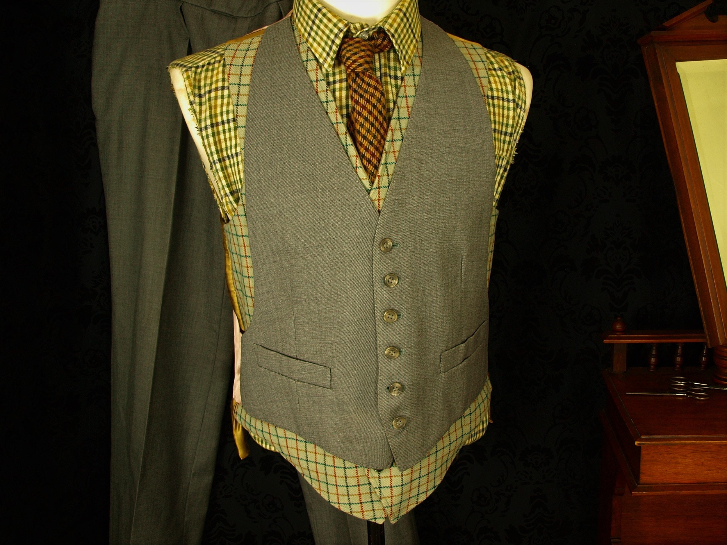 Fine Vintage Morning Suit Moss Bros Covent Garden Waistcoat 42 Large