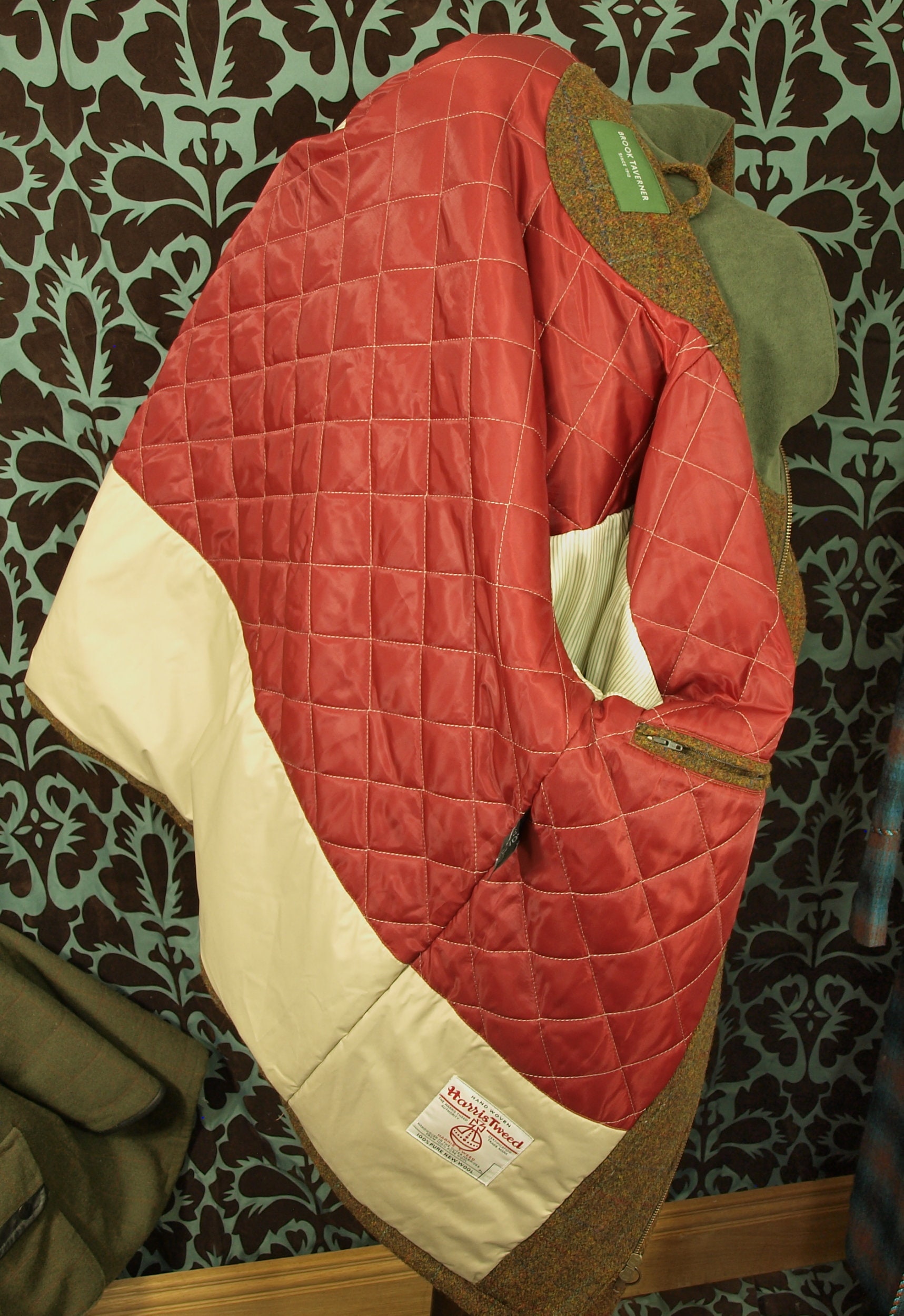 Sold.... featured Brook Taverner Harris Tweed Expensive Country Coat in a size 42 inch Large