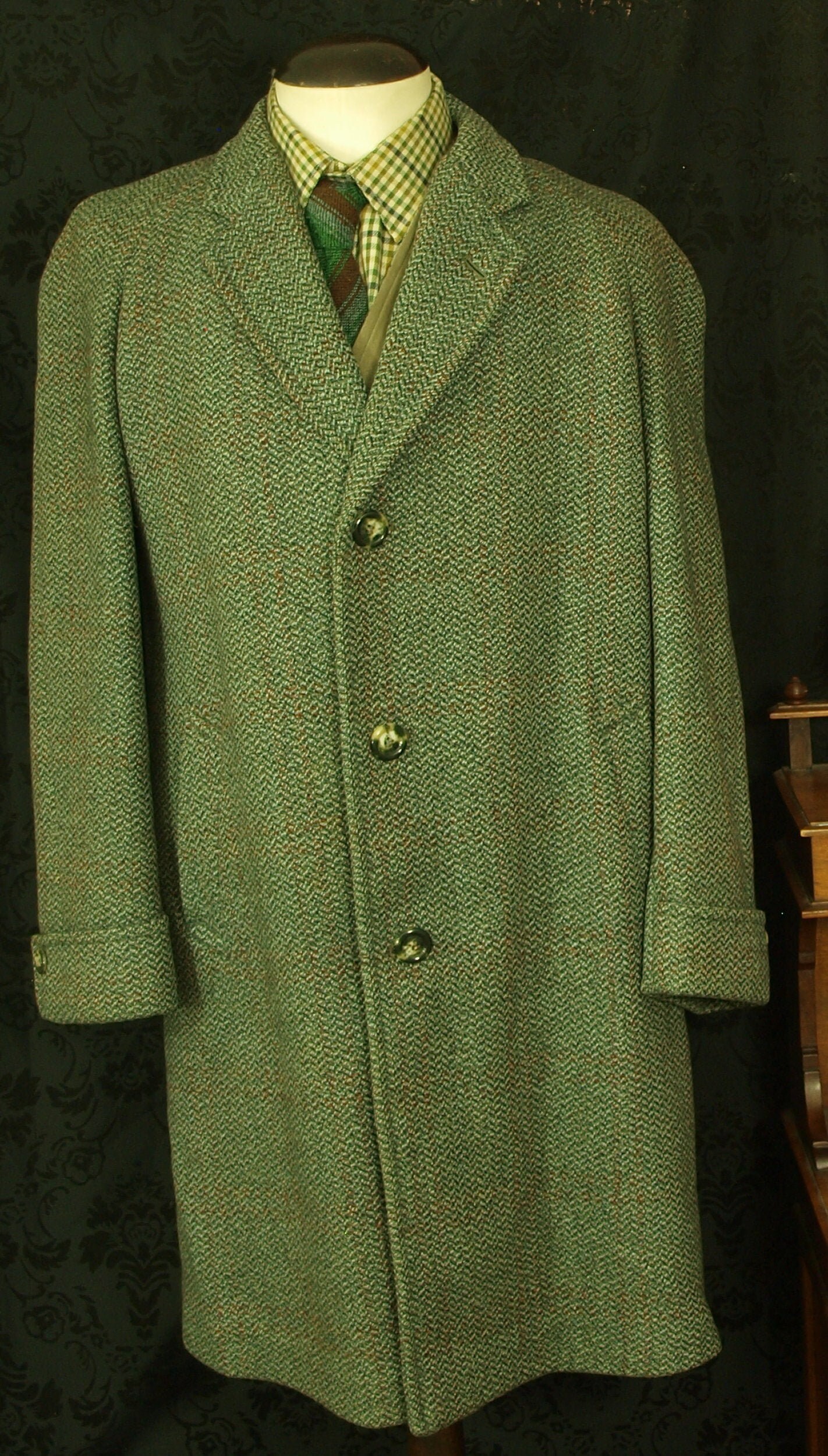 Good Mens Vintage 1940's Dunn &Co Tweed Coat Overcoat Size | Etsy