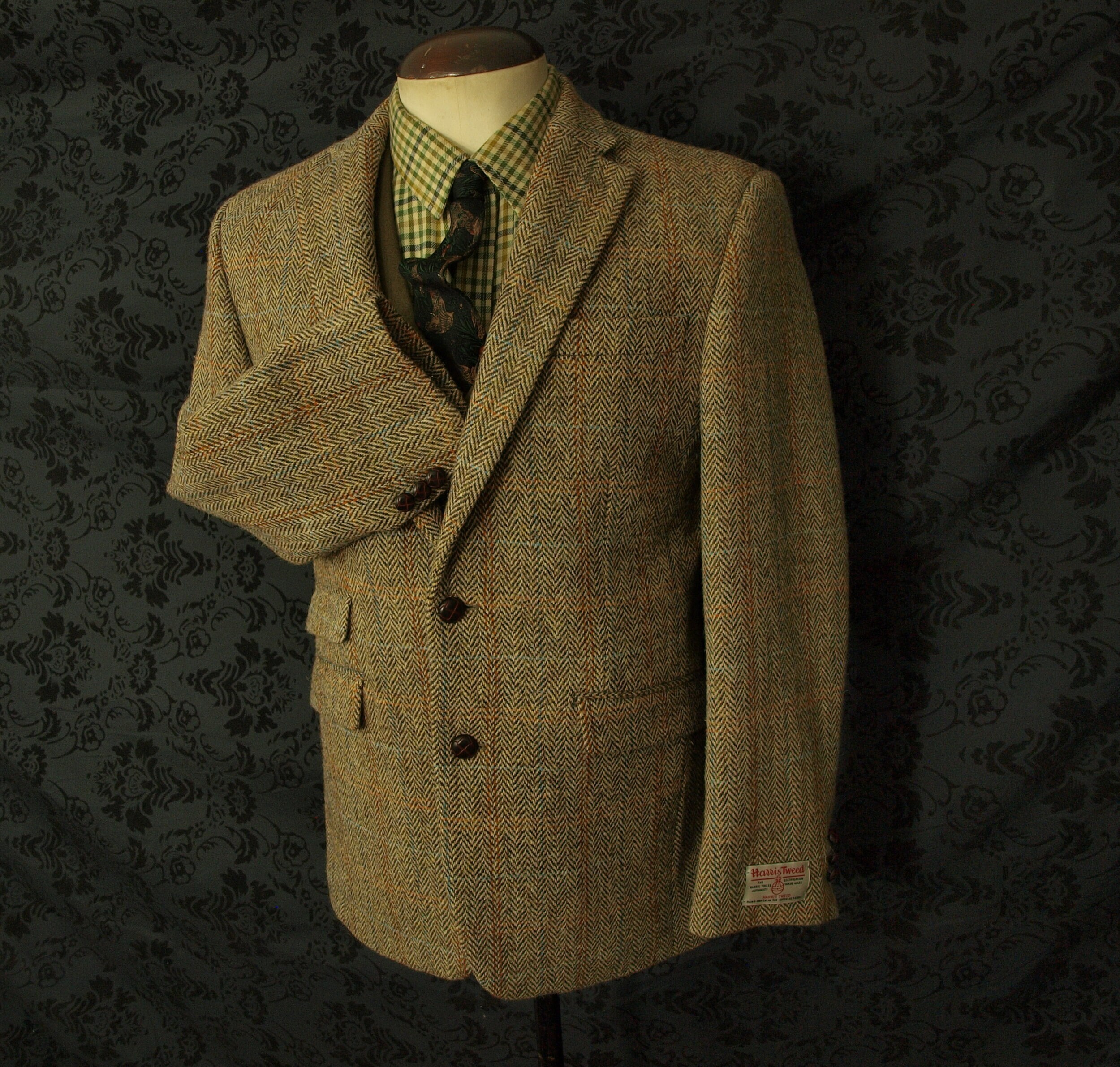 New Mens ewm Harris Tweed Hacking Jacket Size 38 Inch small