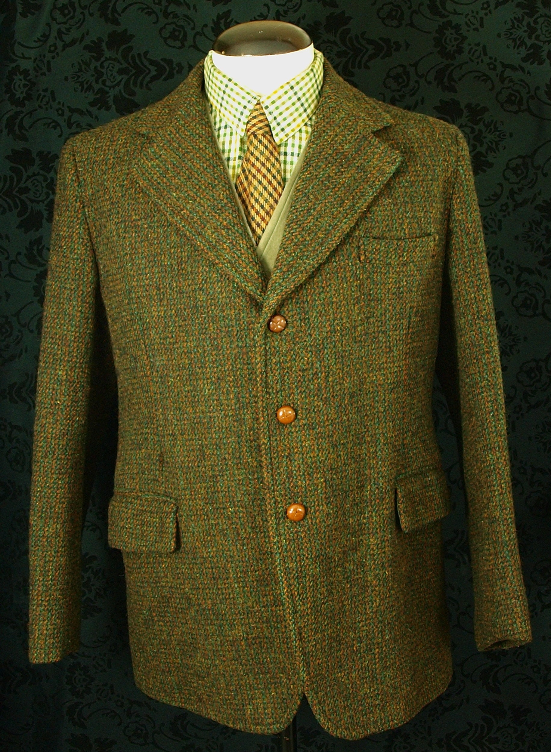 A Good Early Mens Vintage Harris Tweed Blazer Jacket Size 42 Large