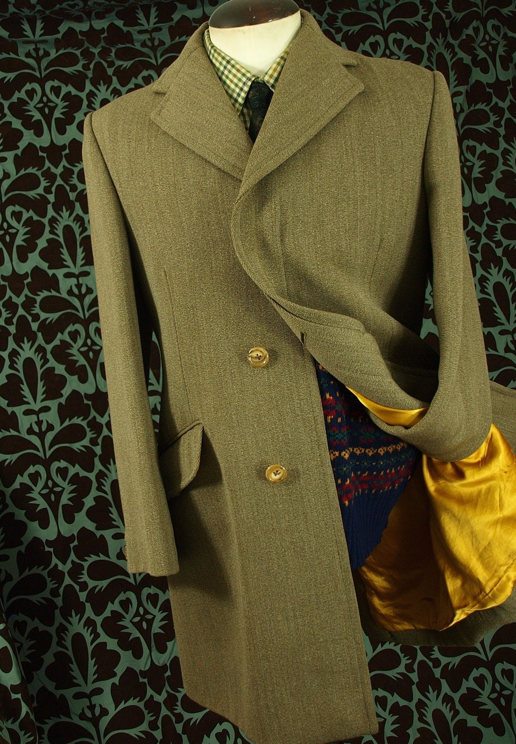 Good Mens vintage Bladen Heavy Keepers Tweed Covert Coat Overcoat in a ...
