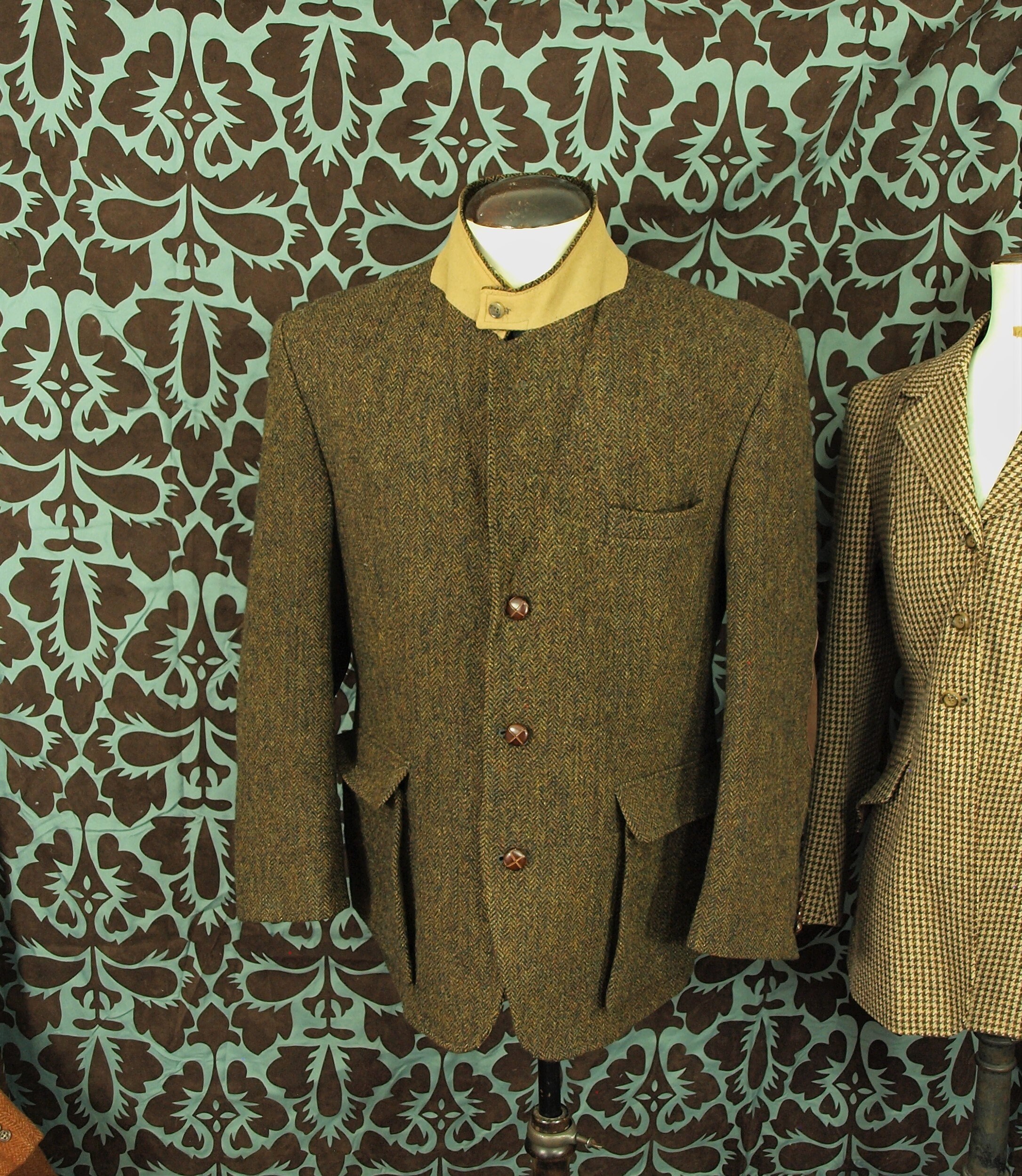 Mens Vintage Harris Tweed Made In The USA Orvis Norfolk Jacket In A mens-vintage-harris-tweed-made-in-the-usa-orvis-norfolk-jacket-in-a