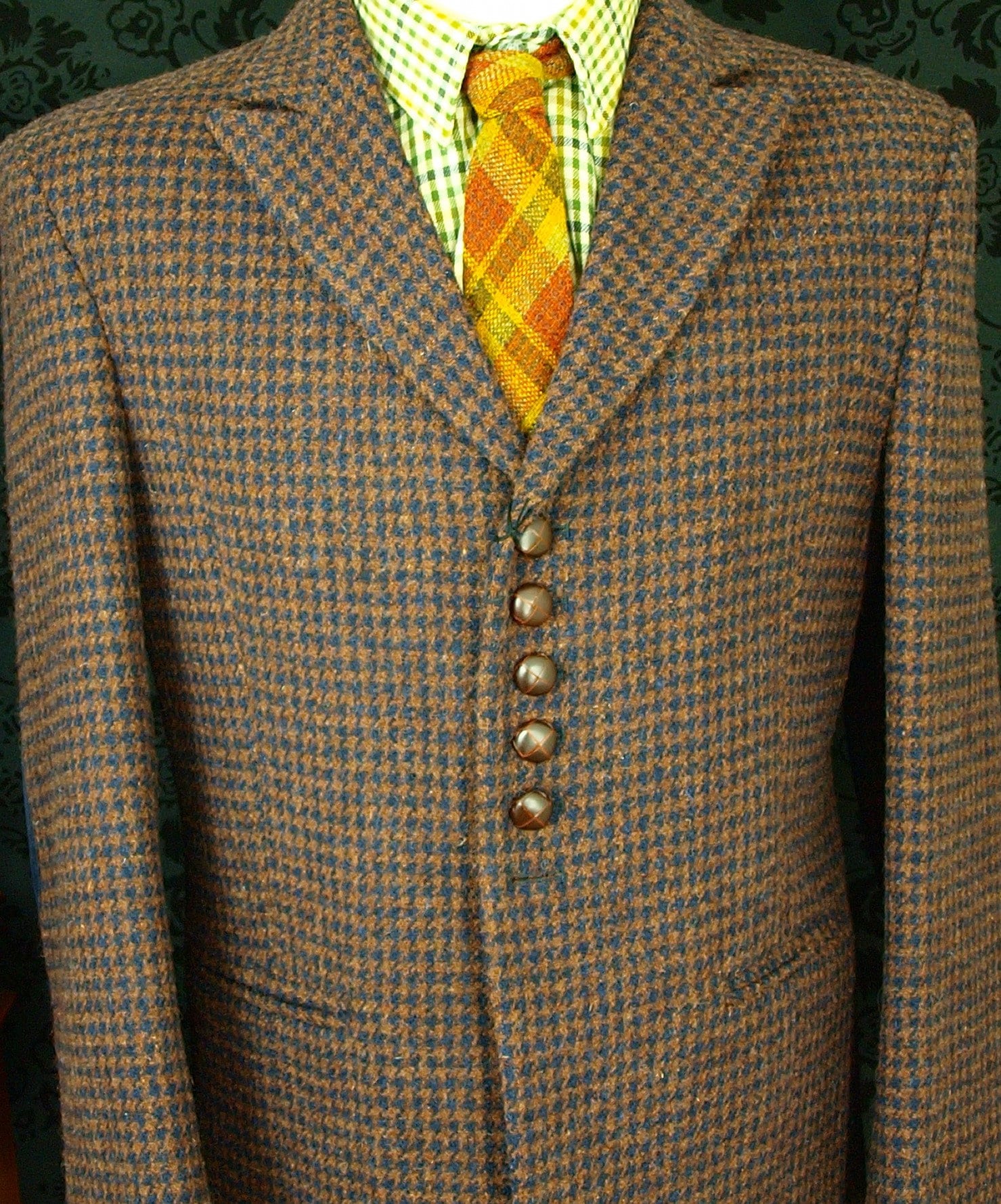 Mens Harris Tweed Bespoke Jacket Blazer Vintage Style Size 40 Medium (13)
