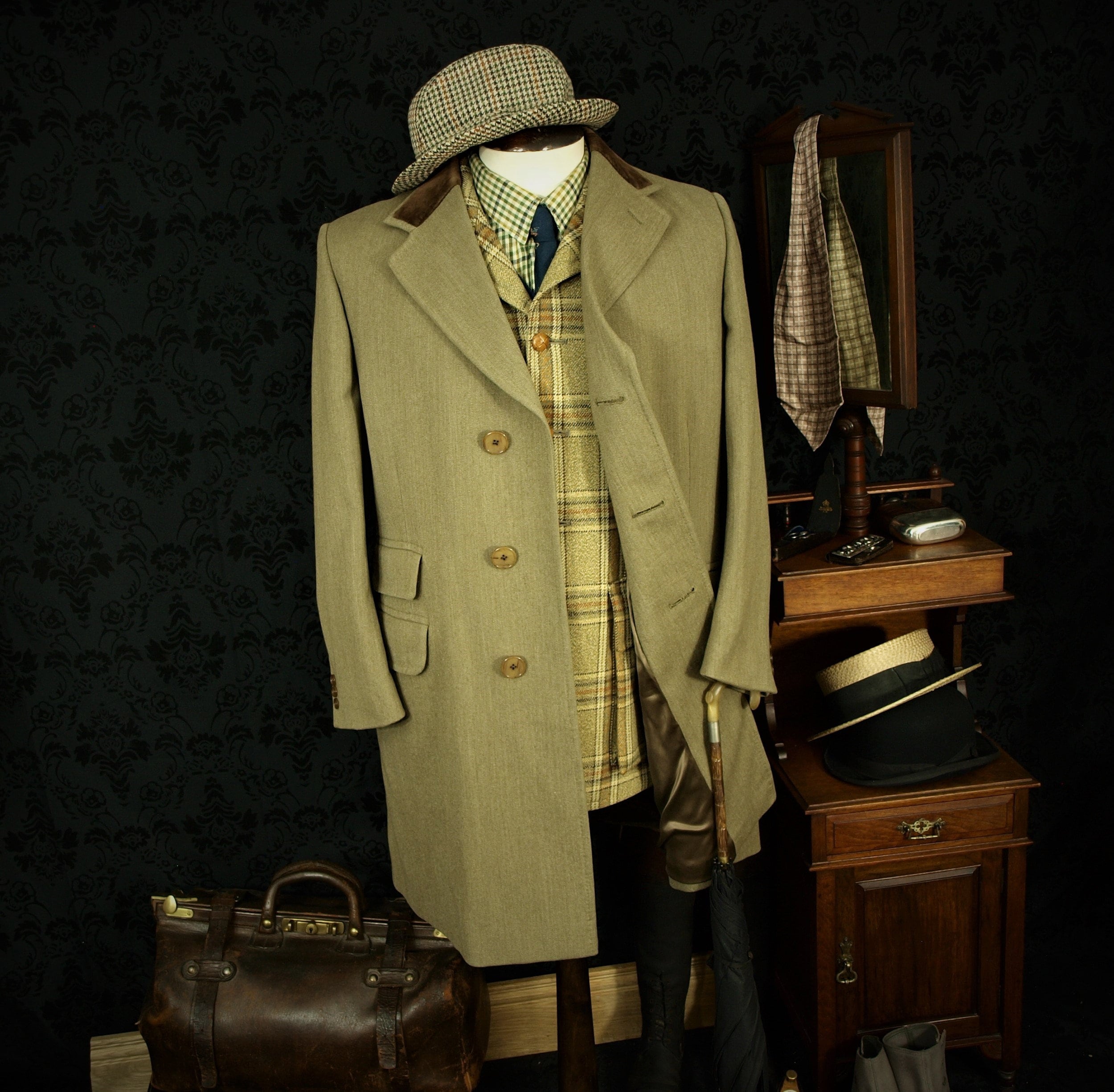 A Superb Quality Vintage Bespoke Mens Covert Coat Overcoat in | Etsy