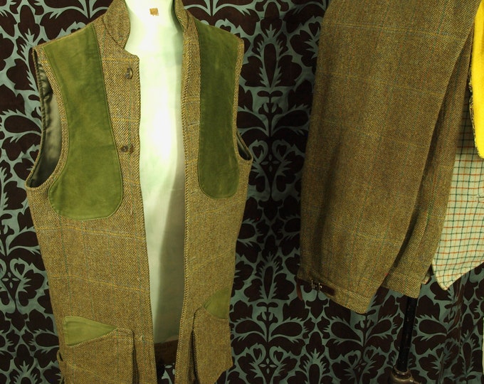 Beaters and Pickers Bespoke Tweed Waistcoat and Long Breeks with defects Slim 40 medium looser 38 small 32 waist