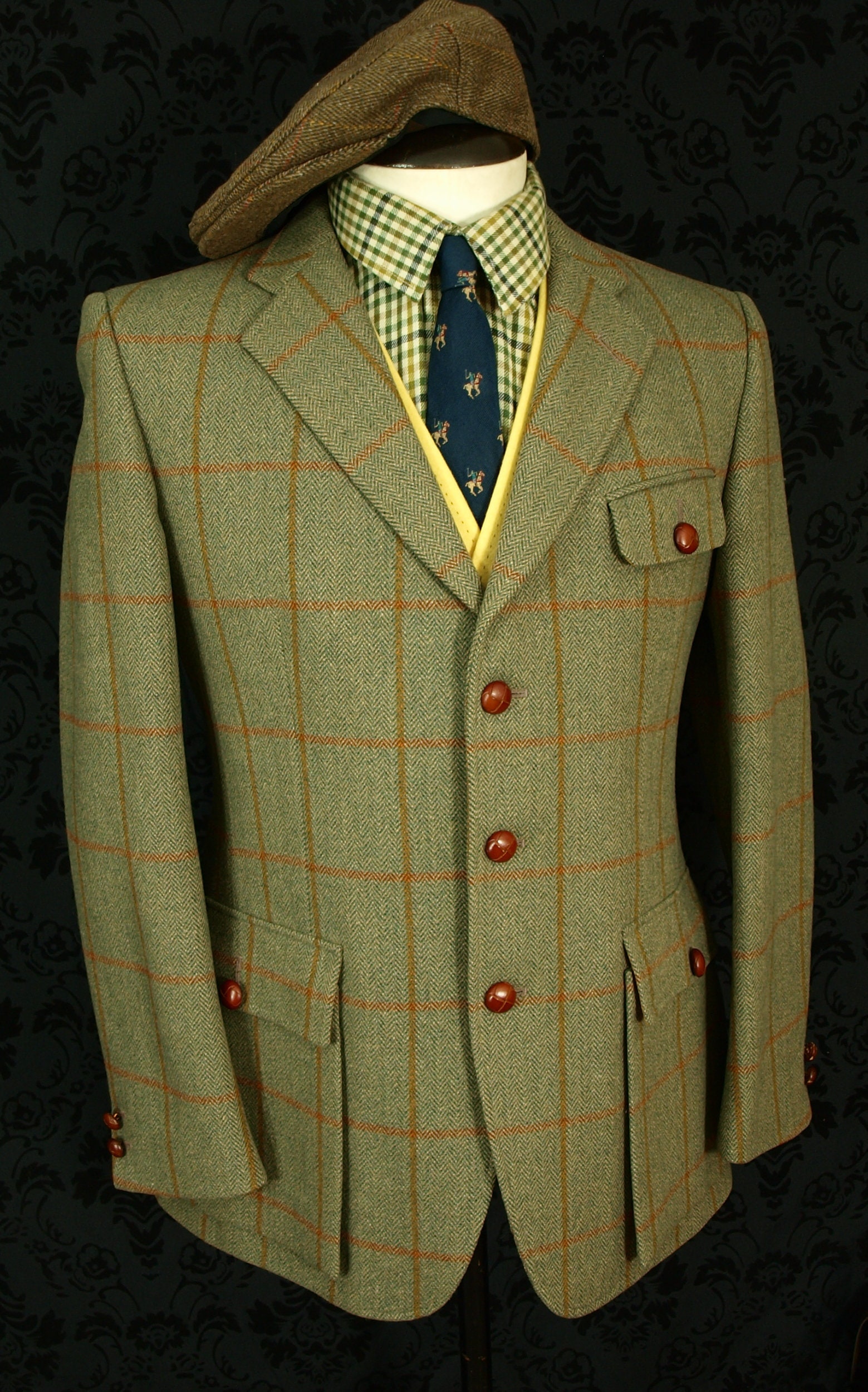 SOLD,,,,Quality Classic Essex Bladen Tweed Half Norfolk Jacket Blazer ...
