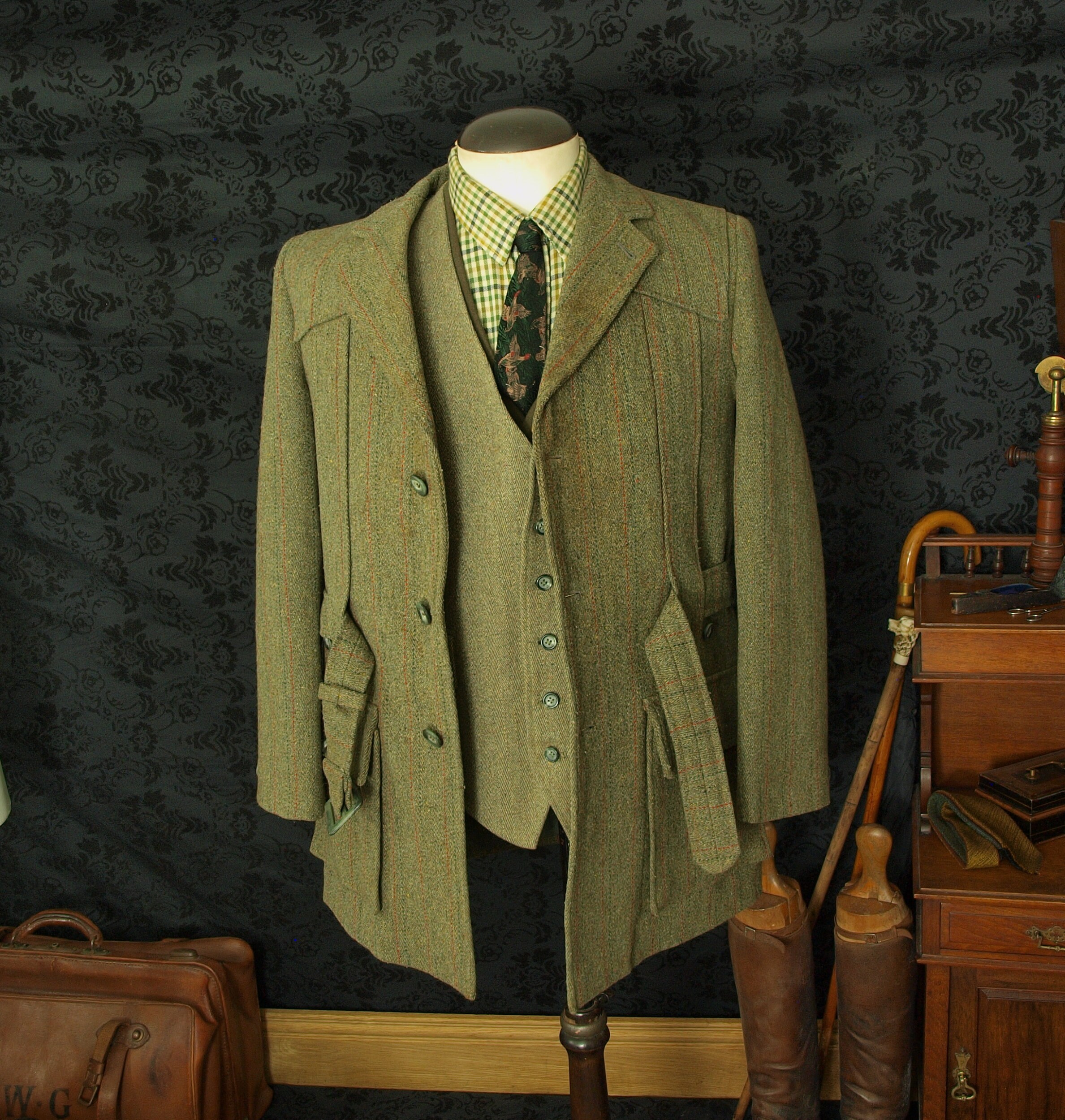 Mens Vintage Chris Dawes Quality Derby Tweed Norfolk