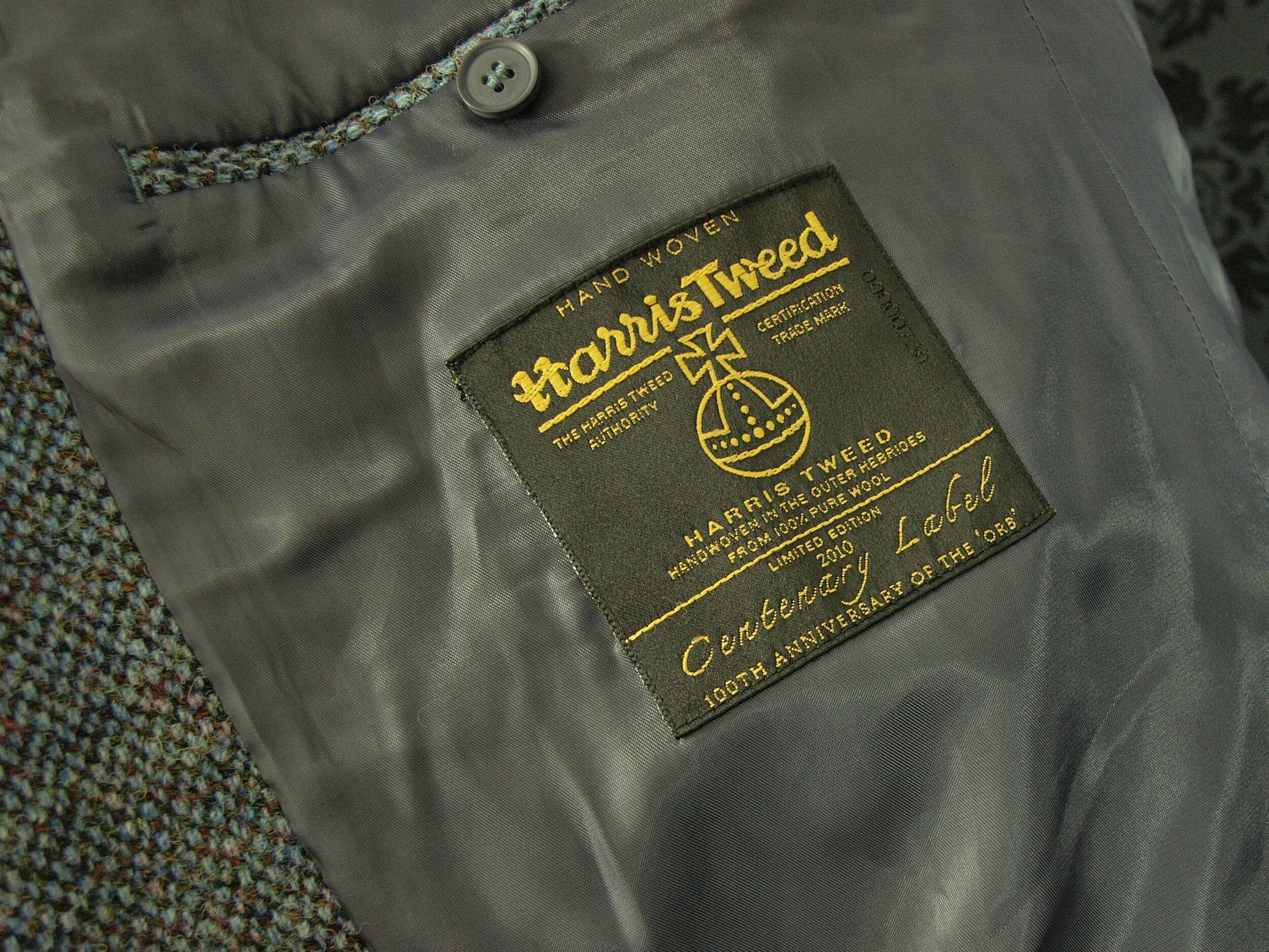 New Mens ewm Blue Harris Tweed Jacket and Waistcoat Set Size 46 Inch XL