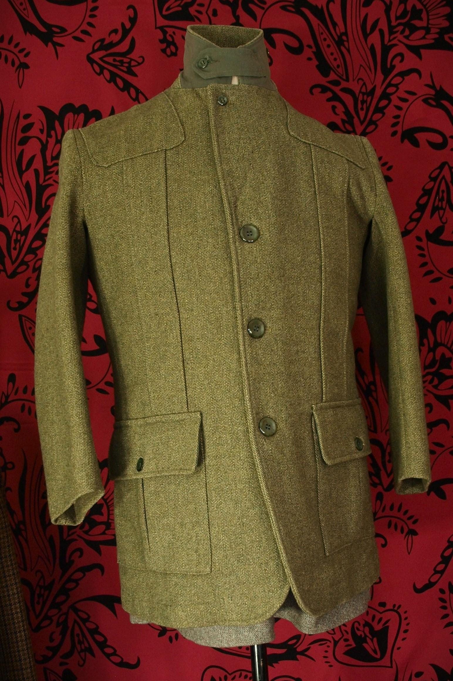 Superb Mens Vintage Best Quality Tweed Full Norfolk Shooting Jacket in a Size 36 Inch Extra Small Short Large Drop Liner Gusset Sleeves Etsy Canada