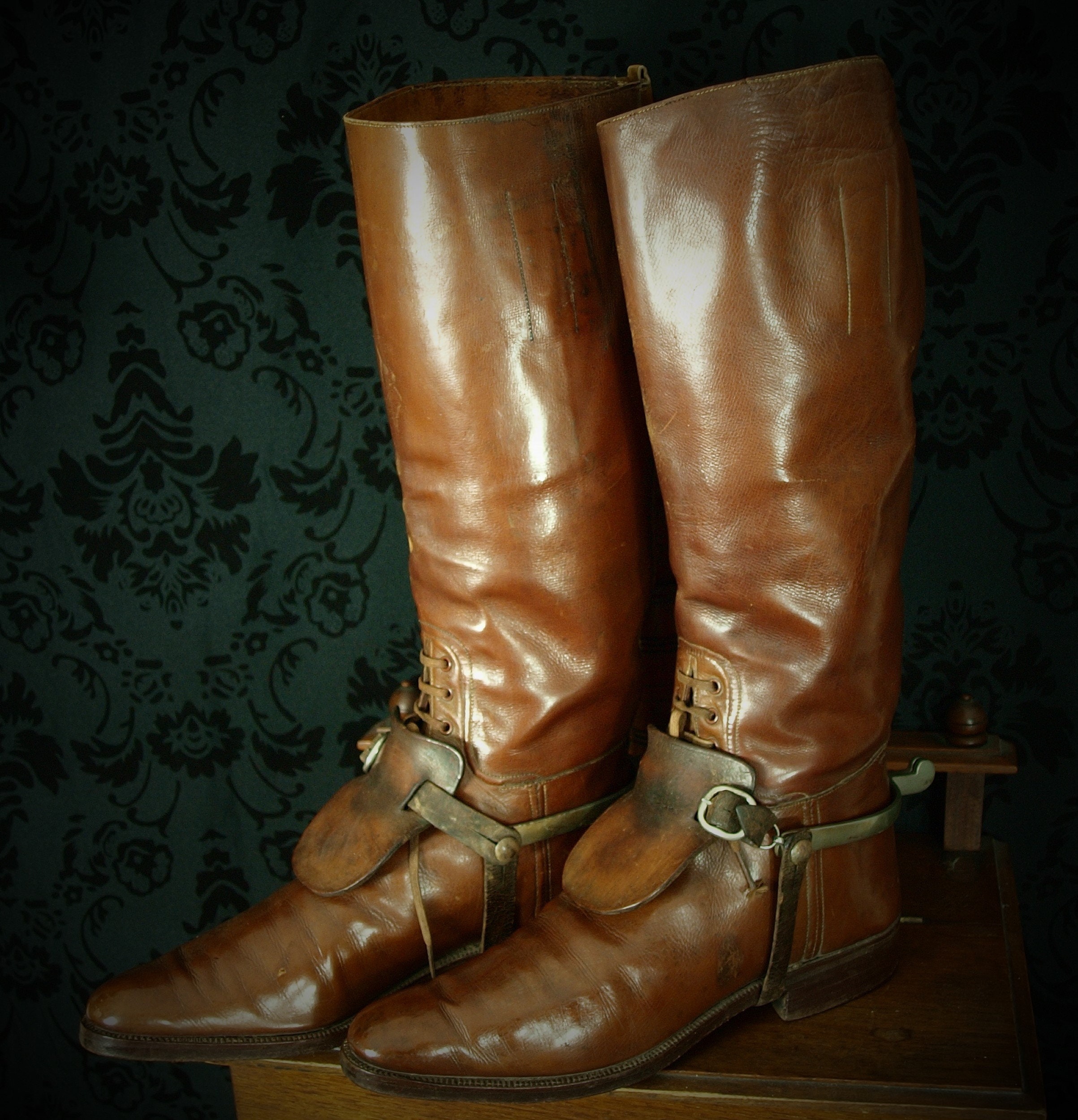 Rare Ladies Faulkner & Sons Vintage Antique Leather Riding Polo Boots
