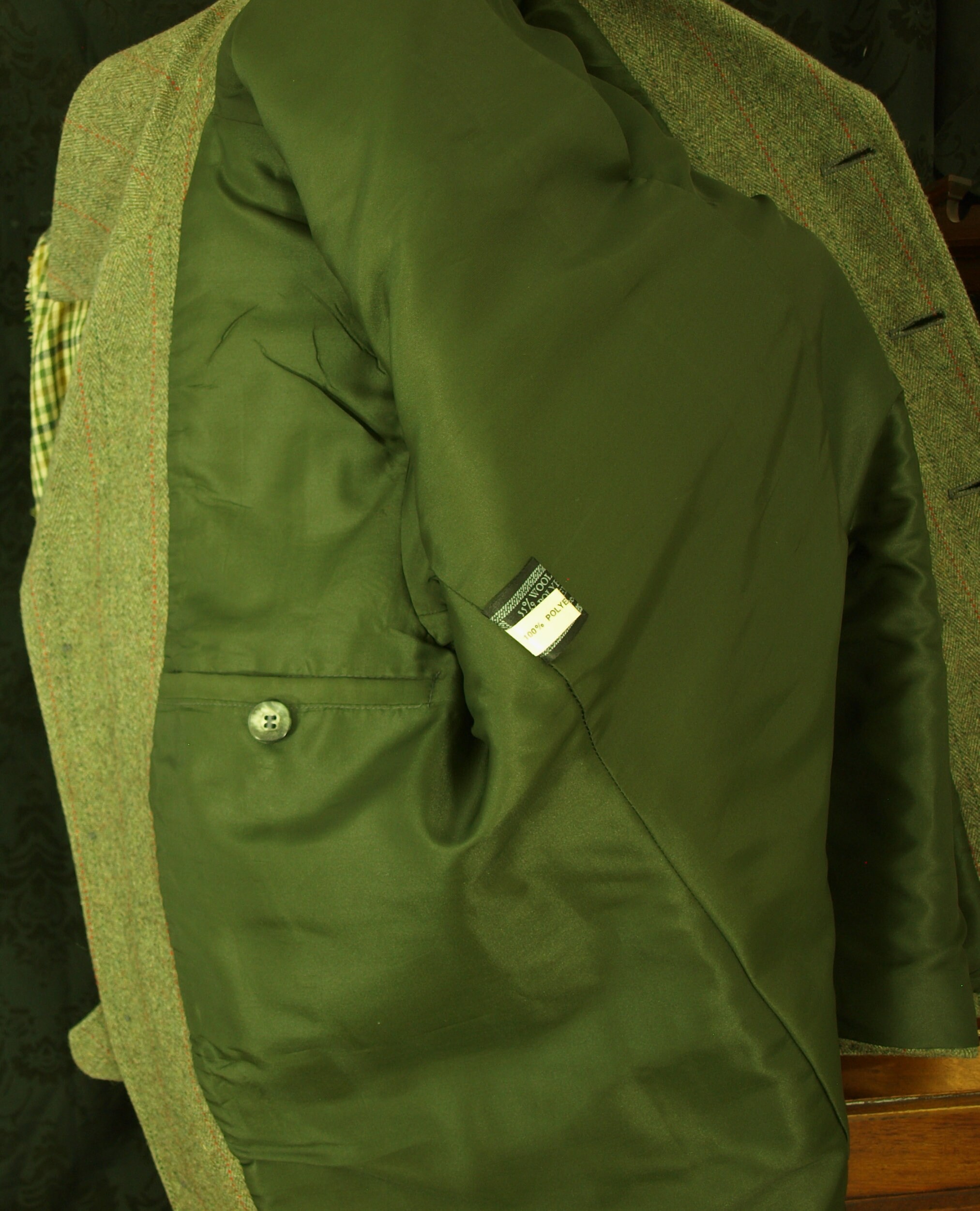 Mens Vintage Deadstock Derby Tweed Shooting Hunting Jacket Coat in a