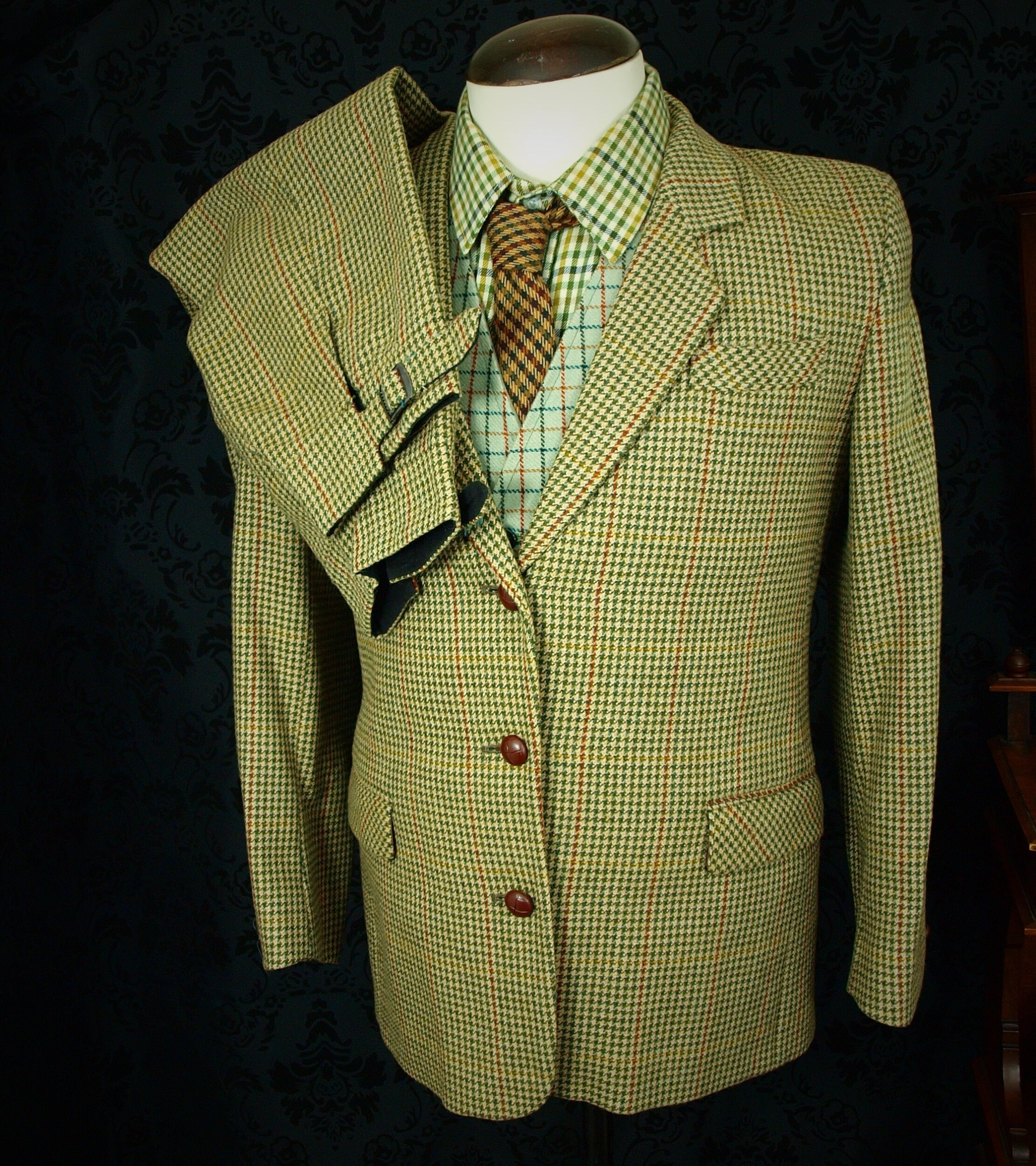 Rare Ladies Vintage Cheviot Tweed Norfolk Shooting Hunting Jacket Suit ...
