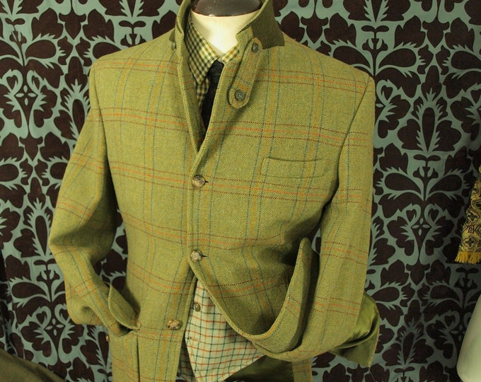 Good Bespoke Mens Norfolk Tweed Jacket in a Size slim 40 inch  medium or looser 38 small fully featured