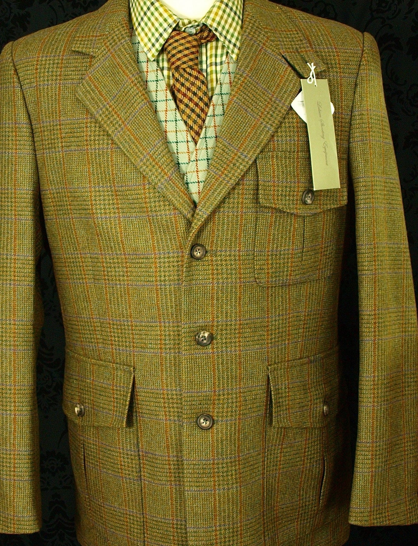 BNWT Laksen Tweed Norfolk Shooting Hunting Jacket 40 Med 42 Large