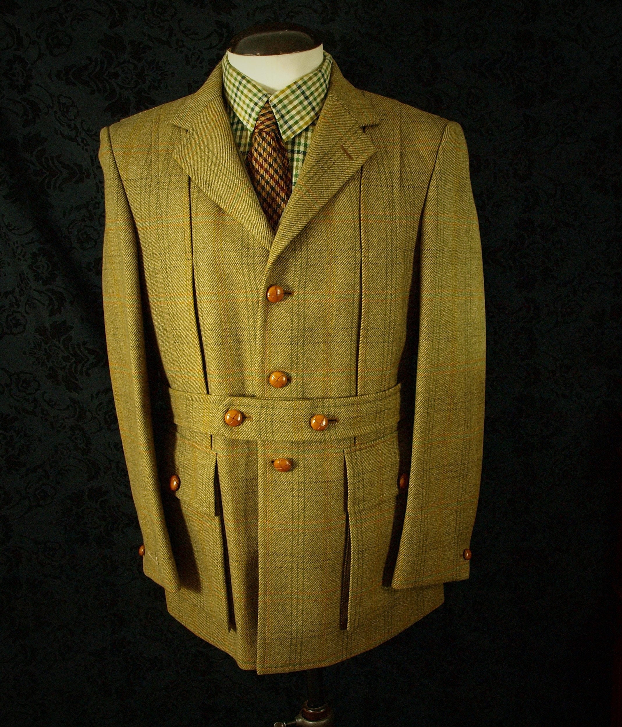 Rare Mens Vintage Bladen Full Norfolk Hunting Shooting Coat Jacket 38