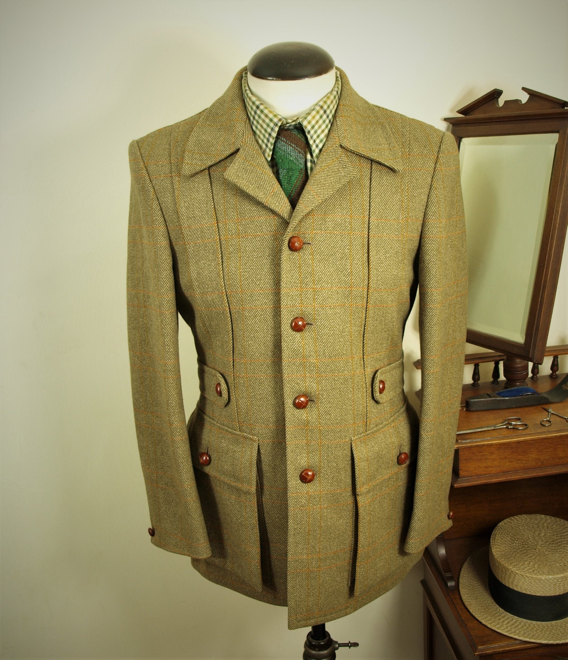 SOLD*****Rare Mens Vintage Bladen Norfolk Tweed Shooting Jacket Blazer ...