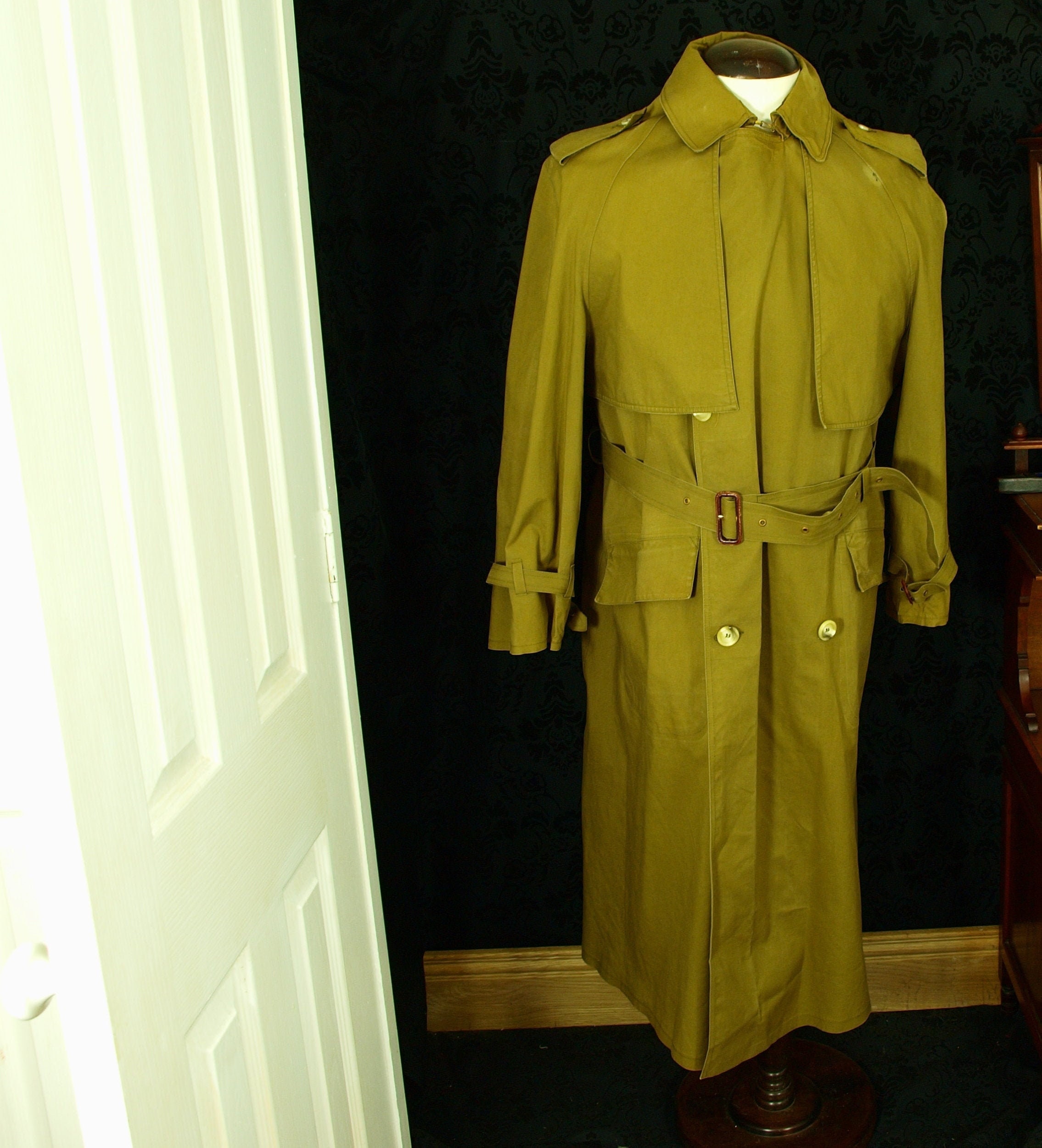 Rare Genuine Vintage Mens Mackintosh Trench Coat Overcoat Size 42 44 Large