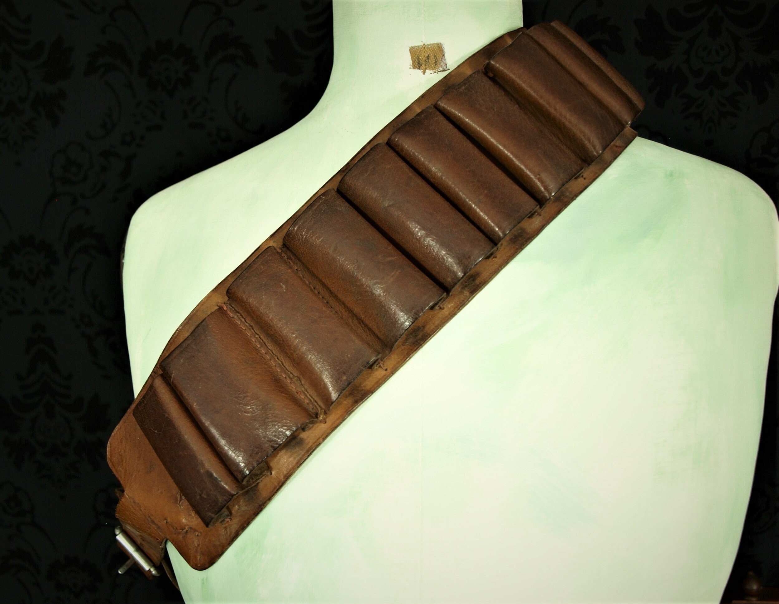 Good Vintage Leather Cartridge Belt Small and Wide Width 34 waist